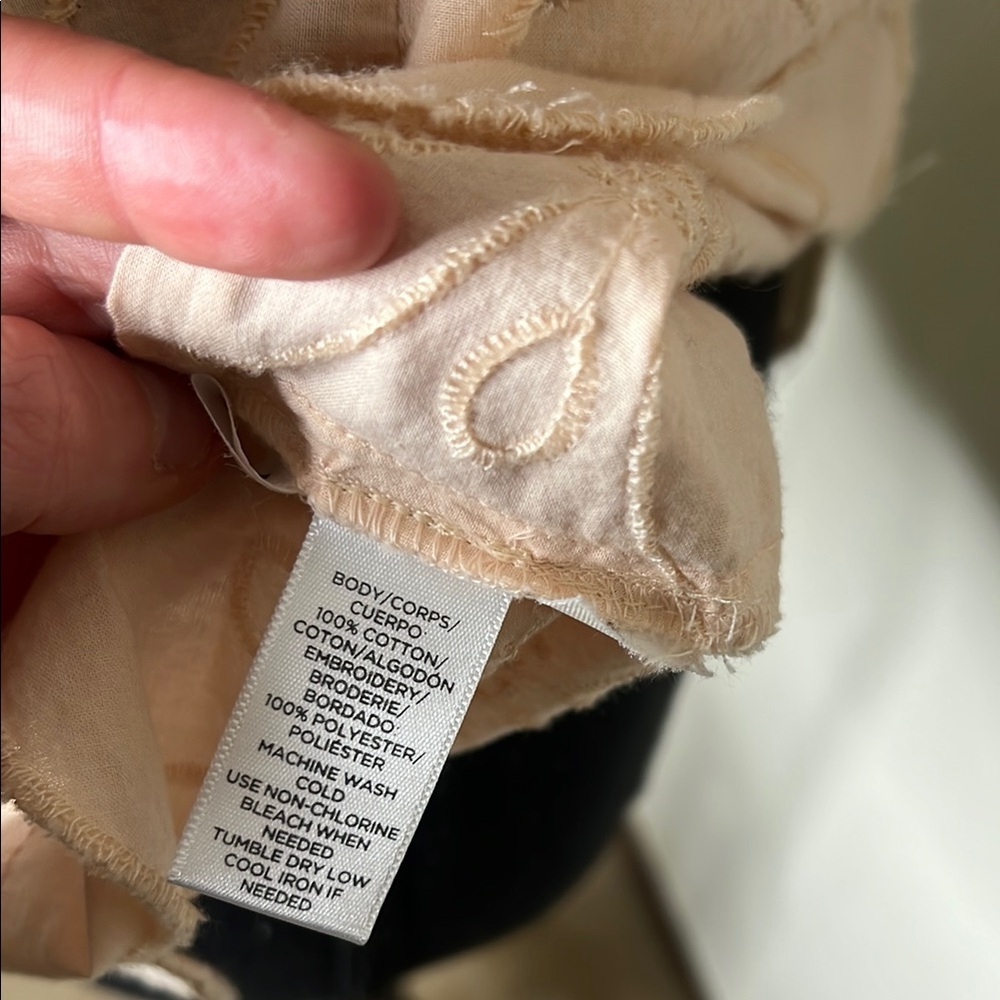 Loft Floral Embroidered Cotton Top Size MP - Picture 5 of 6